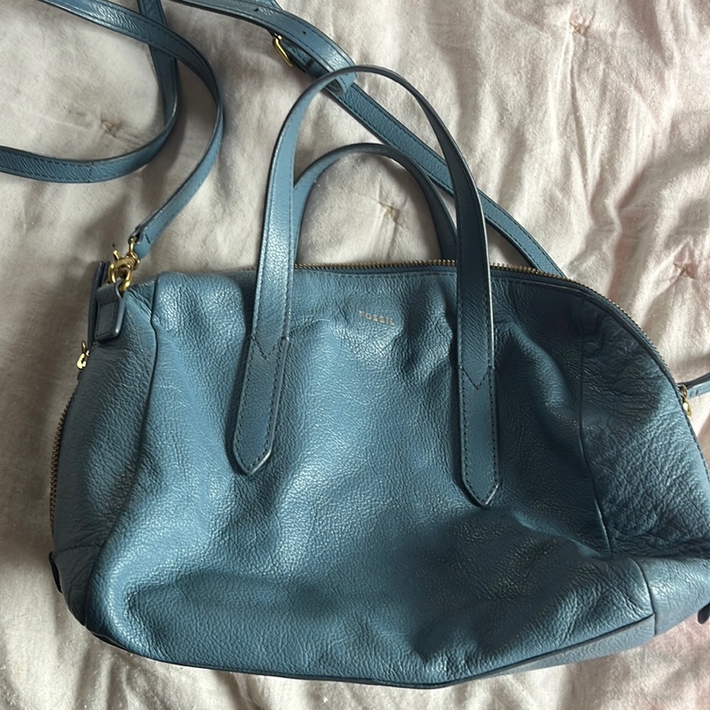 Light blue fossil handbag